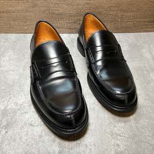 Berwick 1707 Black Leather Goodyear Welted Penny Dress Loafers Size 10